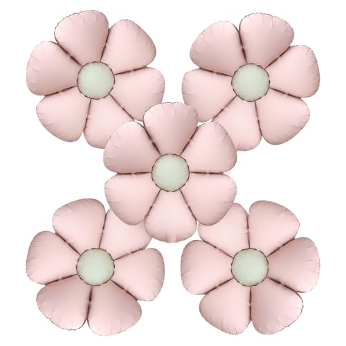 PLAP Flowers Birthday Party Balloons Daisies Happy Birthday Party Decorations Pink - Image 1