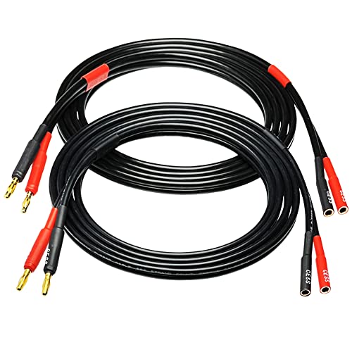 CNCESS CESS-029-6f Male Banana Plug to Female Banana Jack Speaker Extension Cable, Silicone Cable, 2 Pack (6 Feet) - Image 5