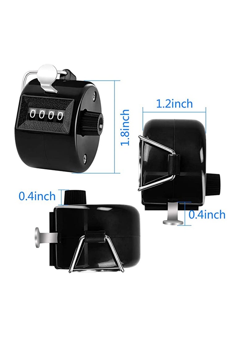 Luckam 2 Pack Hand Tally Counter 4 Digital Mechanical Palm Click with Finger Ring for Sport Stadium Coach Referees Row School Event - Image 4