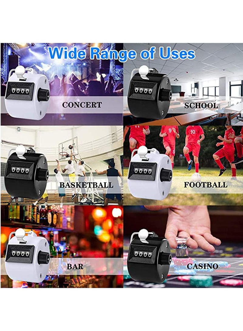 Luckam 2 Pack Hand Tally Counter 4 Digital Mechanical Palm Click with Finger Ring for Sport Stadium Coach Referees Row School Event - Image 3