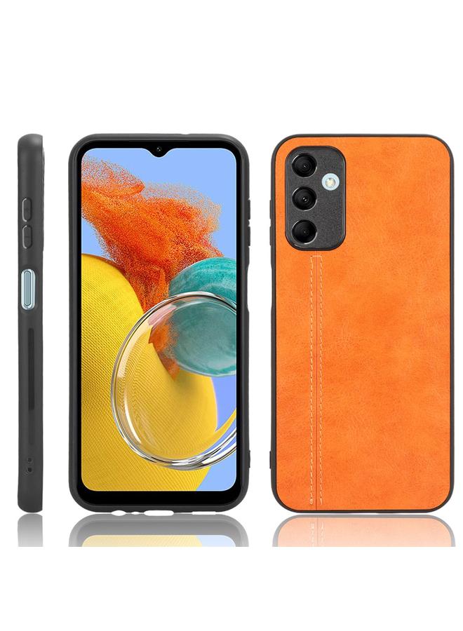 اس-توب جراب لهاتف Samsung Galaxy M14 5G، جراب خلفي بخياطة بنمط بقرة - Image 1