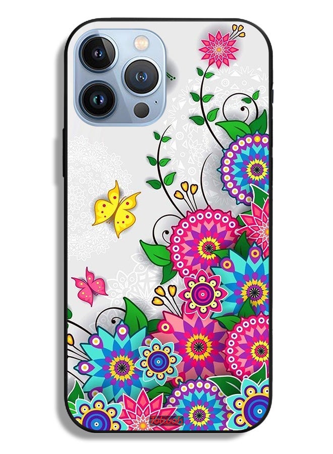 Tolwak Apple iPhone 13 Pro Max Protective Case Mandala Flowers - Image 2