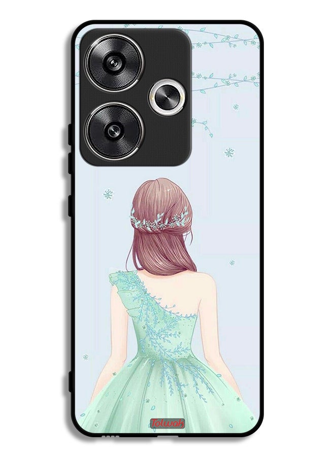 Tolwak Xiaomi Redmi Turbo 3 5G Protective Case Cover Cute Girl In Floral Dress - Image 1