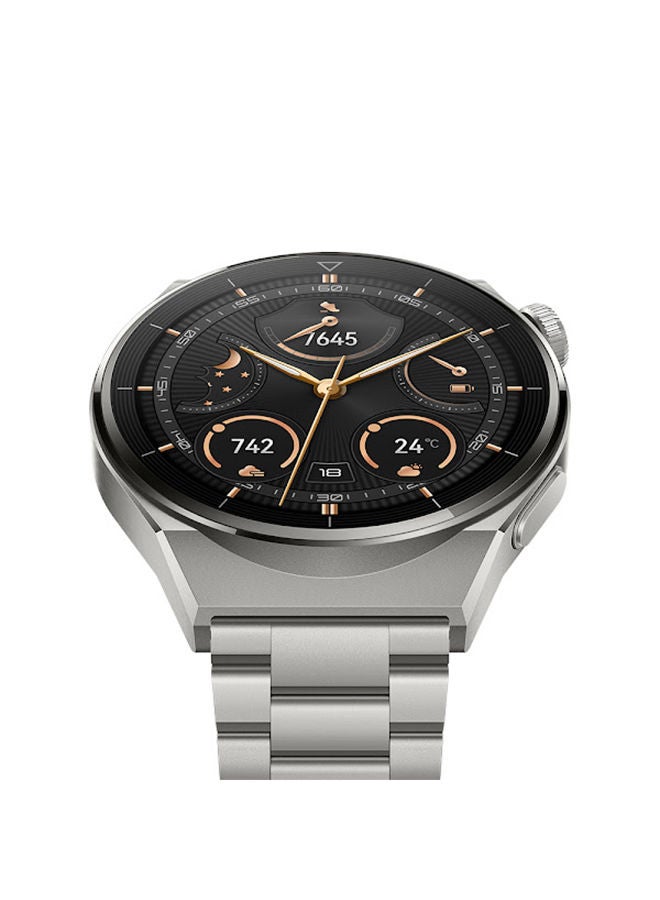HUAWEI Watch GT 3 Pro Smartwatch Light Titanium Case Strap 46mm Silver - Image 3