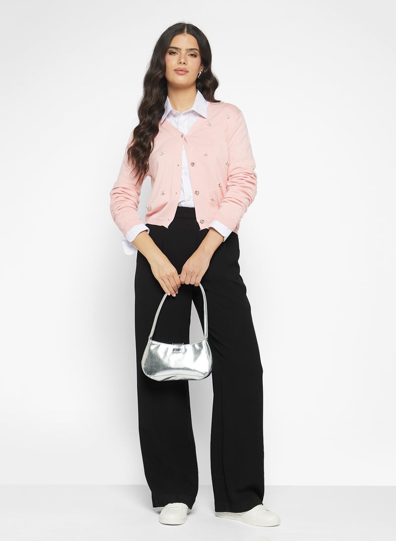 Ginger Knitted Embellished Cardigan - Image 4