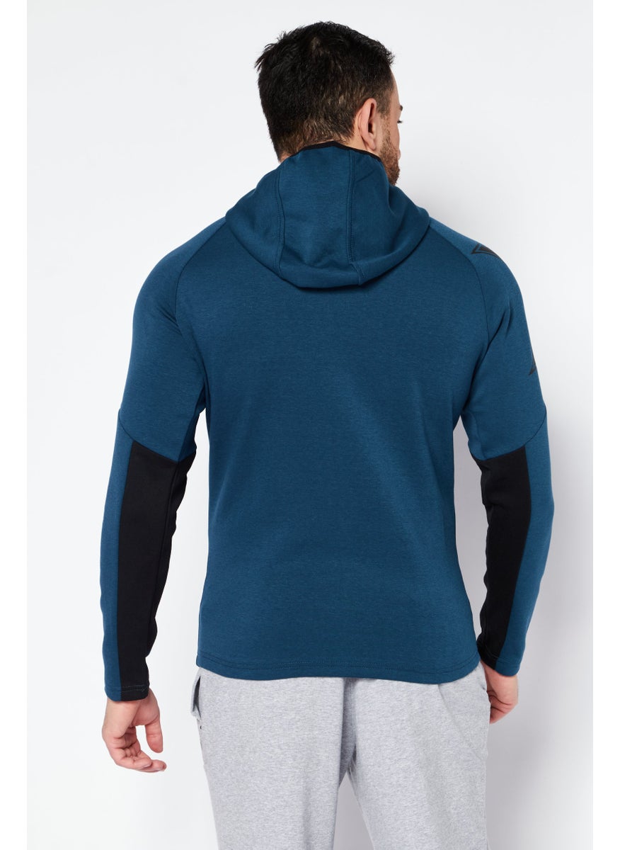 TapouT Men Sportswear Fit Long Sleeves Training Sweatshirt, Blue  - Image 4