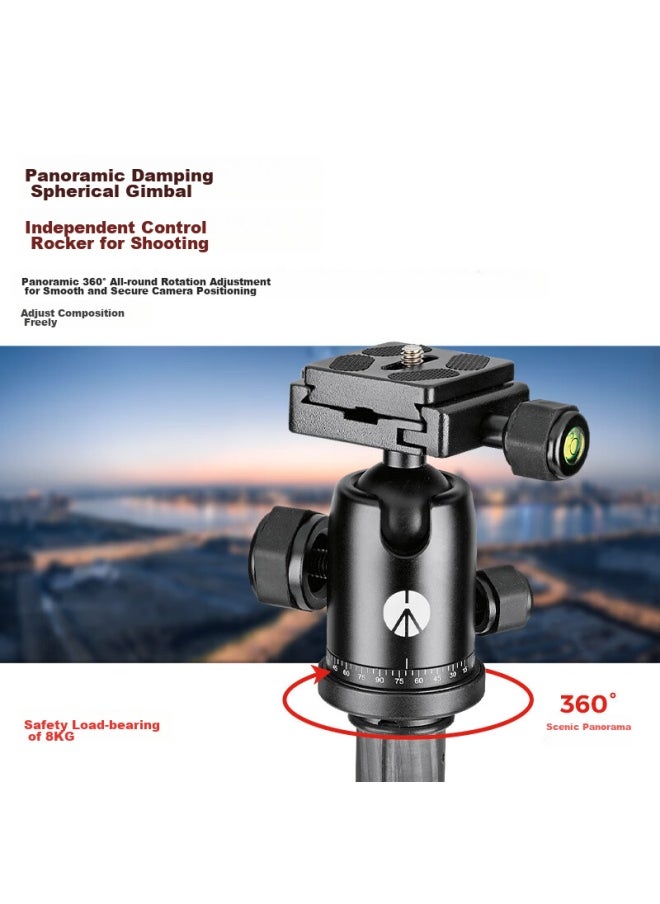 Manfrotto Manfrotto Tripod, Element Series, Carbon Fiber Reverse Folding Large Ball Head, Camera Dslr Mirrorless Photography And Videography Rotary Lock Tripod, Mkeleb5cf-bh  - Image 3