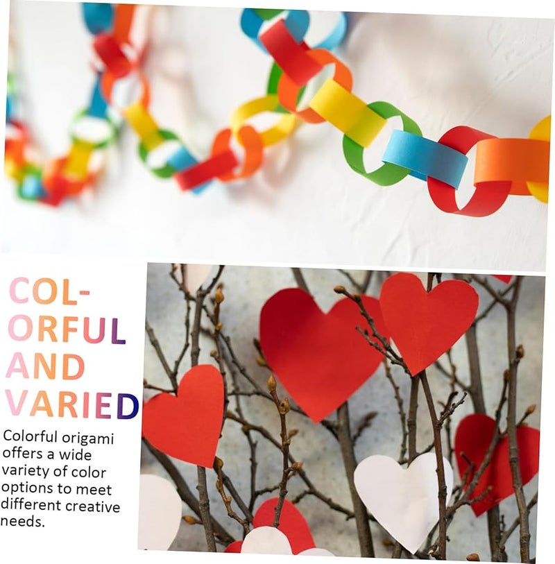 200 قطعة من مجموعة أوراق الأوريغامي المختلطة ورق الكرافت لسكرابوكينغ - Image 4