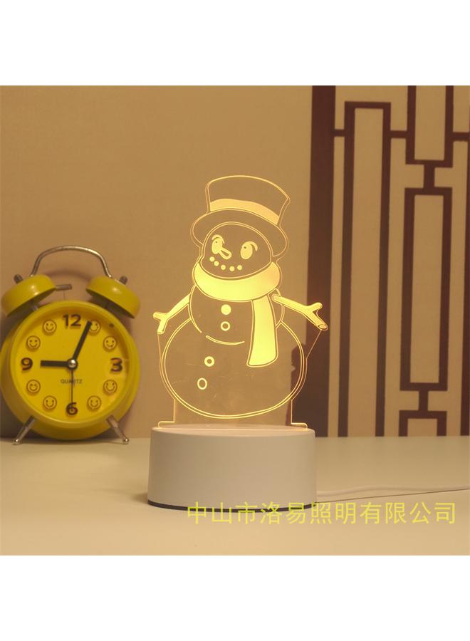 الأزرق جي دبليو إضاءة ليلية ثلاثية الأبعاد إبداعية ، جو أوكريليك ، هدية بجانب السرير ، ضوء الغلاف الجوي ، هدية ، مصباح مكتب DIY - Image 1