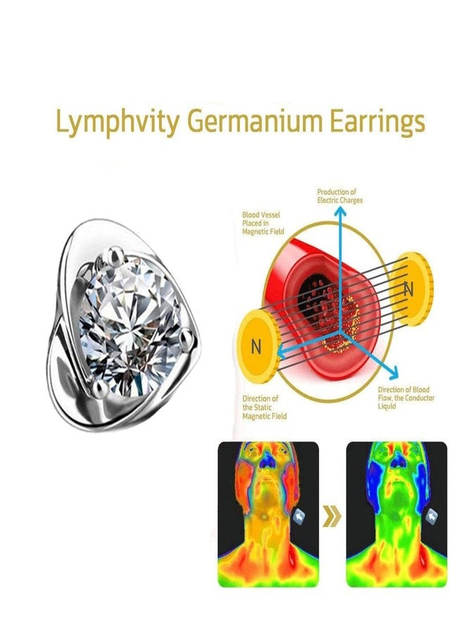 TACBSP Lymphatic Earrings for Women Halolux Lymphvity Germanium Drainage Therapy Negative Ion Lymph Detox Earrings Jewelry (clear) - Image 2