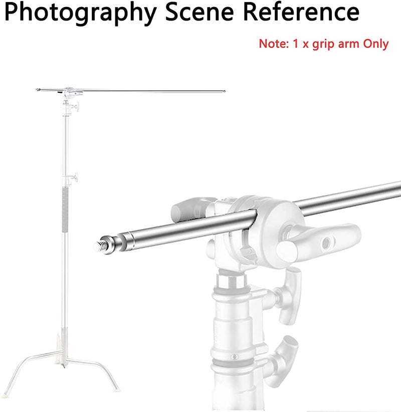 Soonpho 50 inch Extension Grip Crossbar Arm for Heavy Duty C Stand with 1/4 & 3/8 Thread for Softbox,Reflector,Umbrella,Flags, Diffusion and Other Studio Video Photography Equipment - Image 3