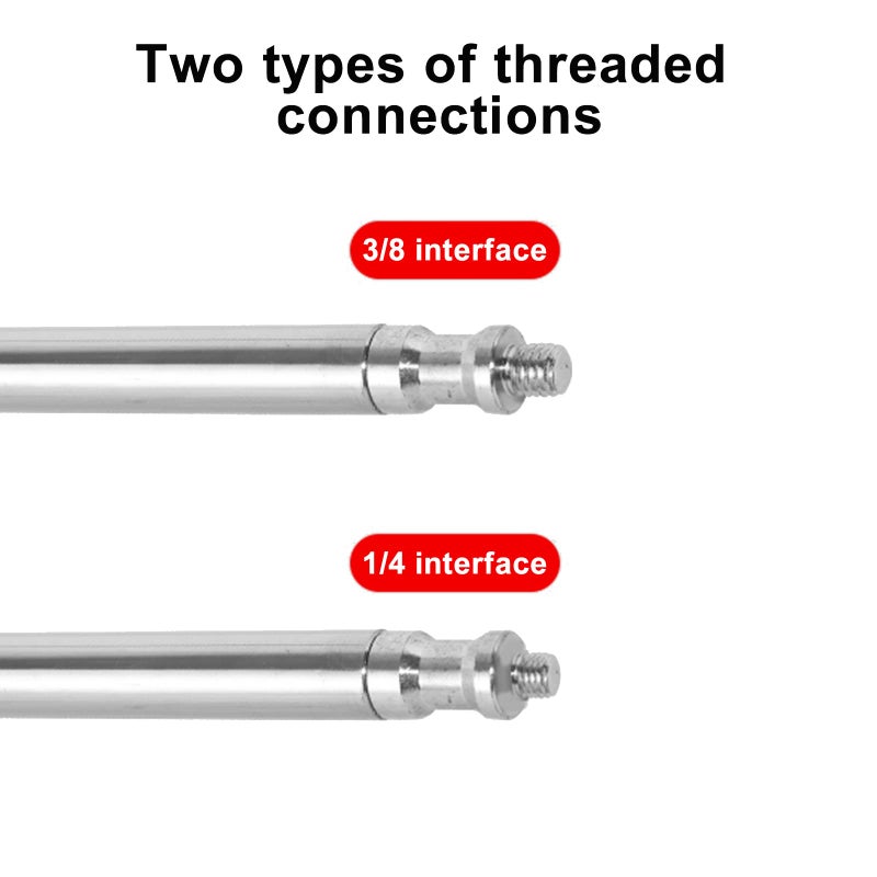 Soonpho 50 inch Extension Grip Crossbar Arm for Heavy Duty C Stand with 1/4 & 3/8 Thread for Softbox,Reflector,Umbrella,Flags, Diffusion and Other Studio Video Photography Equipment - Image 5