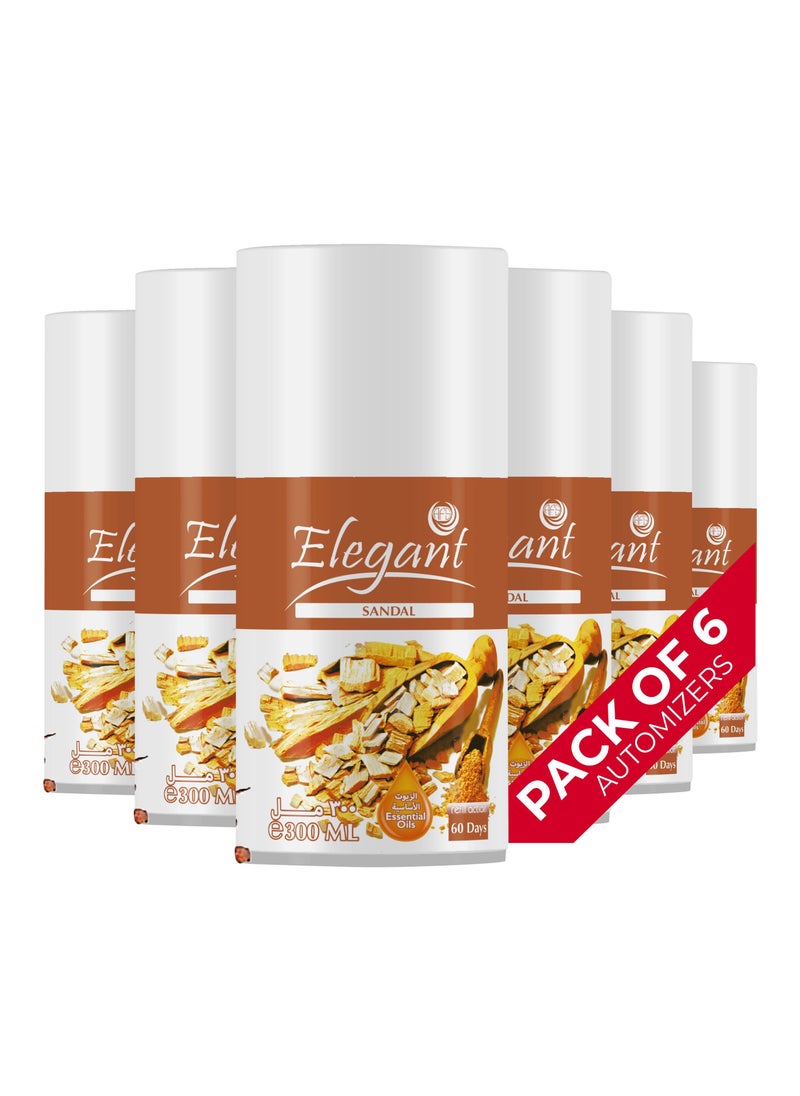 Elegant 6 Piece SANDAL Automatic Refill Spray Set 300ml  - Image 1