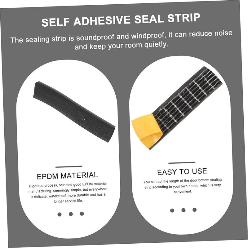 EPDM Self Adhesive Door Window Seal Strip Soundproof Insulation Tape 10mm x 5mm - Image 5