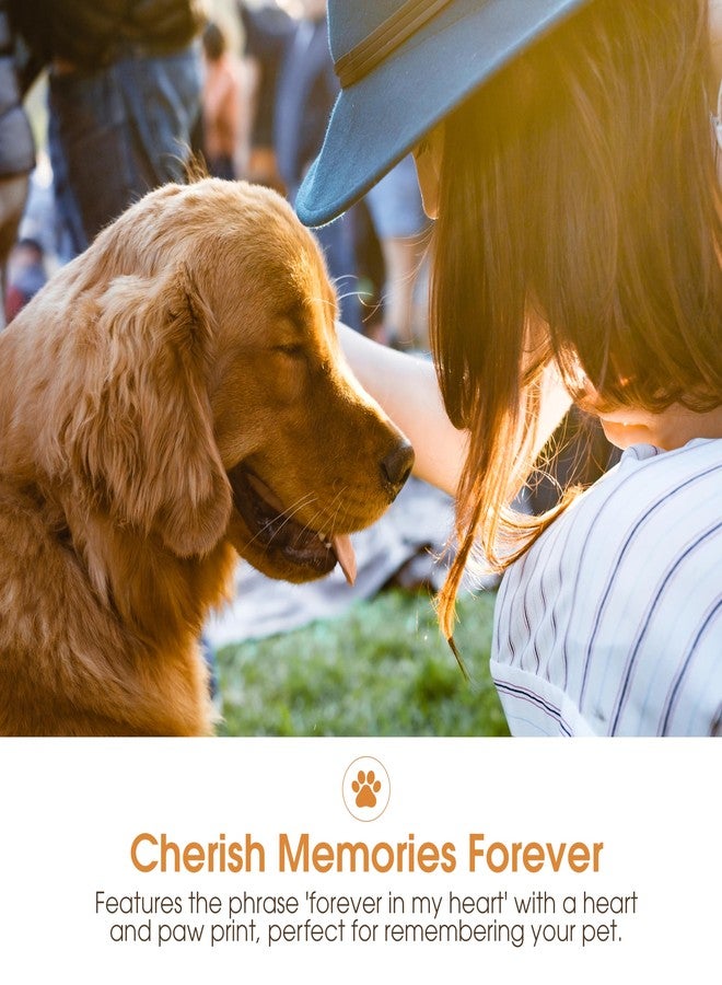 Pearhead Pet Forever In My Heart Memorial Keepsake Picture Frame - Keepsake for Dogs and Cats, Home Decor or Sympathy Gift for Pet Lovers, Heart & Paw Print Design, 4x6 Photo Insert, Gray - Image 3
