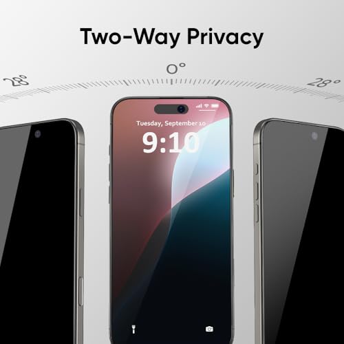 FLOLAB NanoArmour ONETIME PRO for iPhone 16 Pro Max Privacy Screen Protector, Anti-Reflective, 3D Edge-to-Edge, Anti-Spy Tempered Glass, Reinforced Edges, Durable, Smooth, Easy Install, Dust-Free - Image 4
