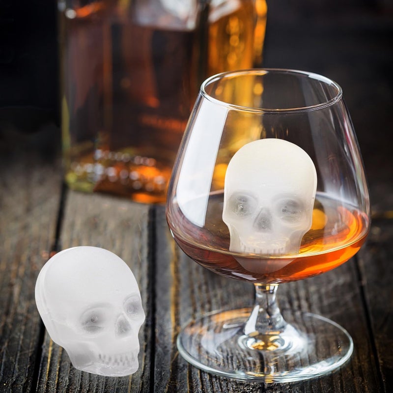 RWSEFK Skull Cake Pan,Skull Cake Pan Silicone Mold，6-Cavity Silicone, or Halloween & Party Drinks (6 Cavity Large Mold) - Image 2