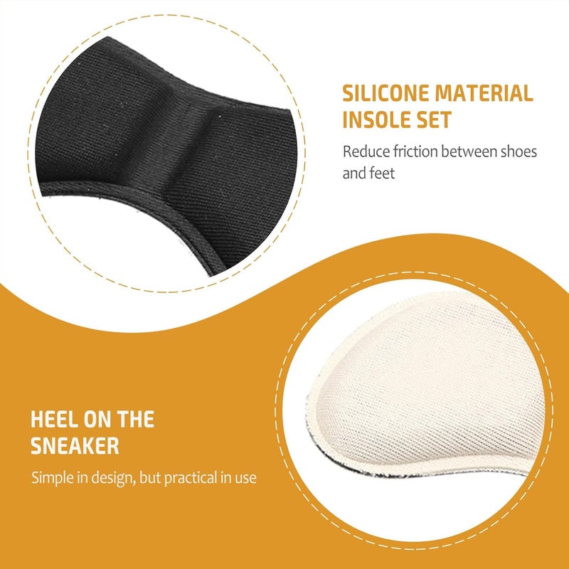 Breathable Heel Cushions Wear-Resistant Heel Pads 8 Pairs with Adhesive for Women and Men Anti-Slip Shoe Inserts and Sneakers Comfortable Shoe Care Accessories - Image 3