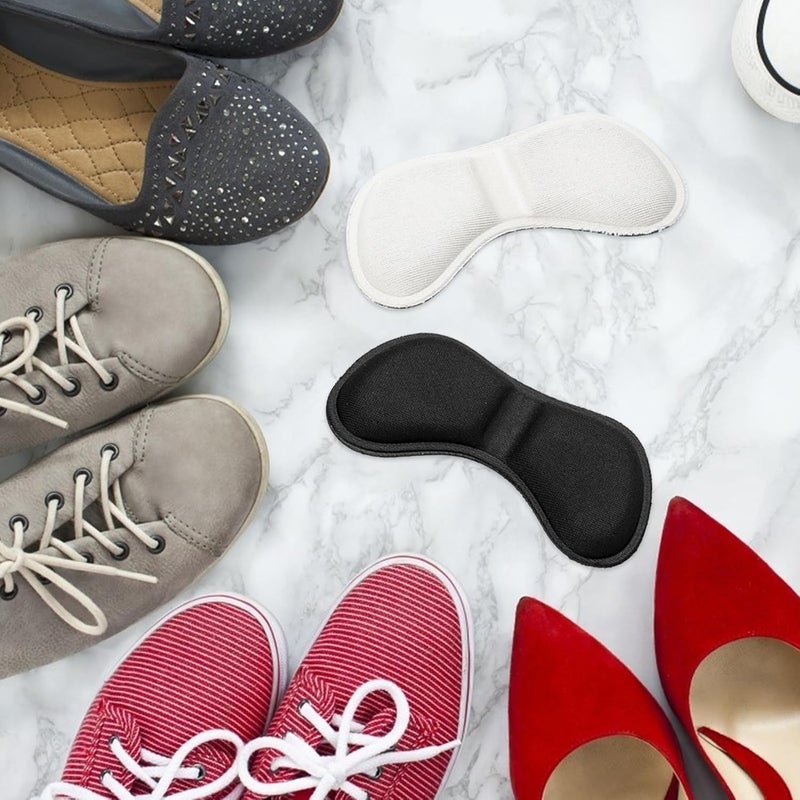 Breathable Heel Cushions Wear-Resistant Heel Pads 8 Pairs with Adhesive for Women and Men Anti-Slip Shoe Inserts and Sneakers Comfortable Shoe Care Accessories - Image 5