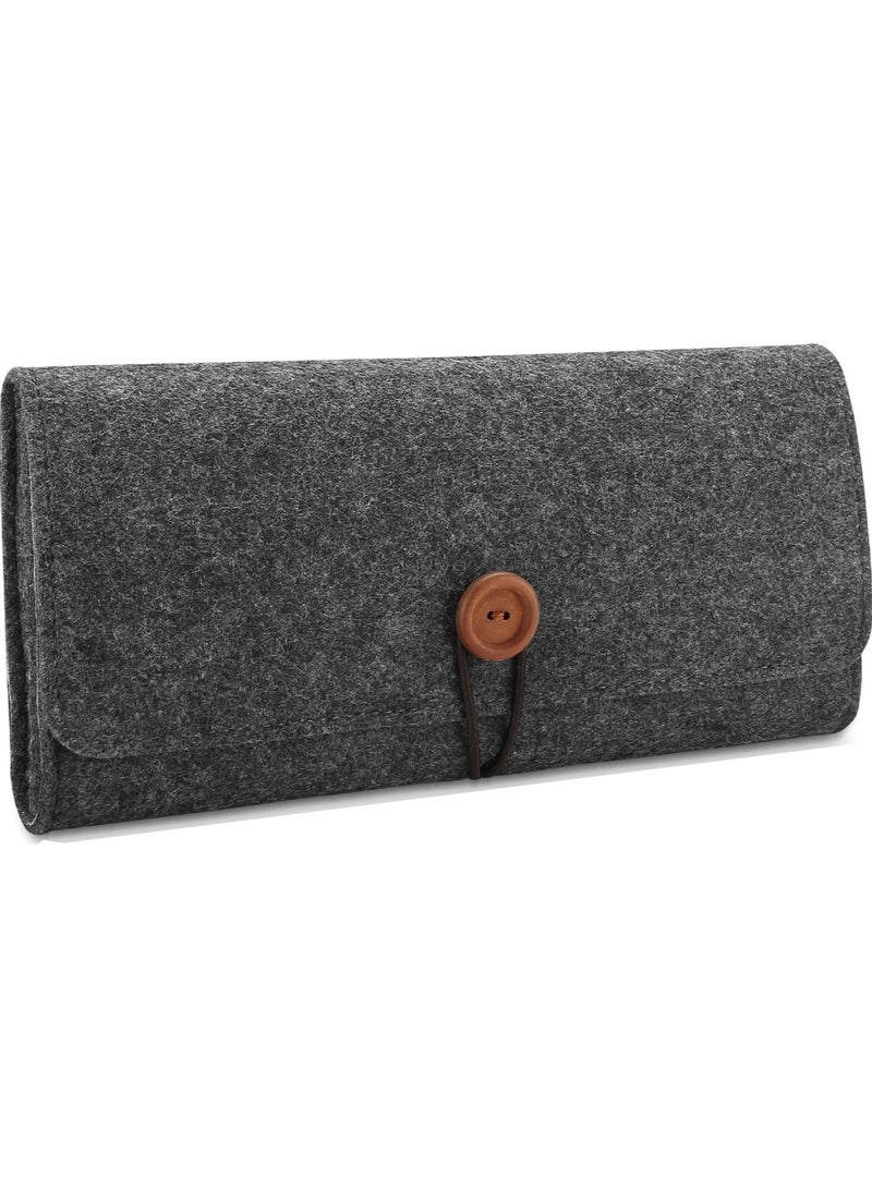 بروكاس ProCase Carrying Case for Nintendo Switch OLED Model & Nintendo Switch, Portable Travel Bag Ultra Slim Felt Pouch for Nintendo Switch 2017 / Switch OLED Model 2021 with 5 Game Cartridges Holders –Grey - Image 1