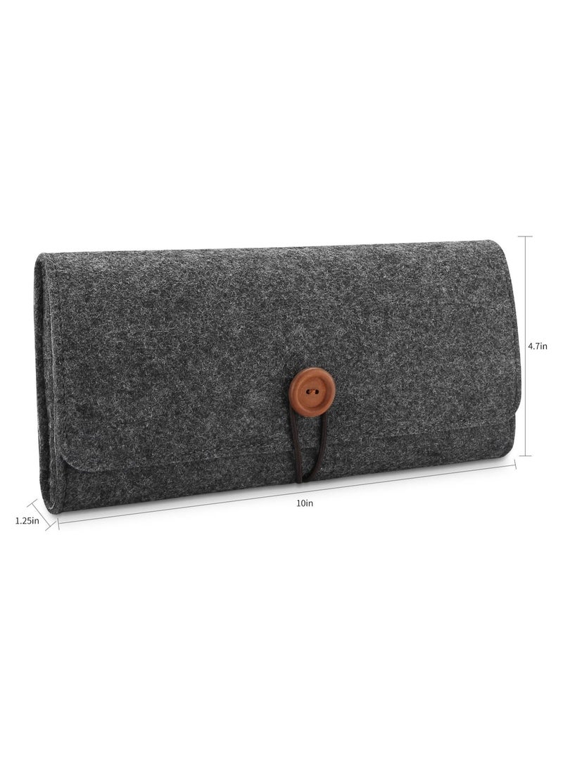 بروكاس ProCase Carrying Case for Nintendo Switch OLED Model & Nintendo Switch, Portable Travel Bag Ultra Slim Felt Pouch for Nintendo Switch 2017 / Switch OLED Model 2021 with 5 Game Cartridges Holders –Grey - Image 2