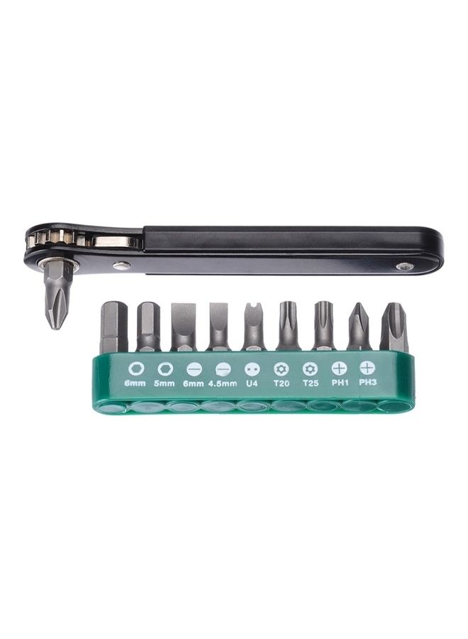 نيبمينينت طقم أدوات مفك براغي صغير 10 في 1 بسقاطة ومقبض قابل للتعديل متعدد الألوان - Image 1