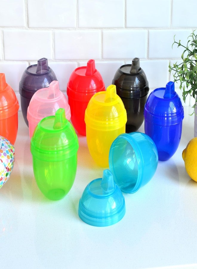 Youngever 9 Pack 7 Ounce Kids Sippy Cups, 9 Assorted Color Sippy Cups for Infant, Toddler (No Lid) - Image 3