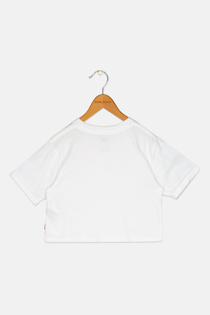 Levi's Toddlers Girl Brand Logo Short Sleeves T-Shirt, White - Image 2