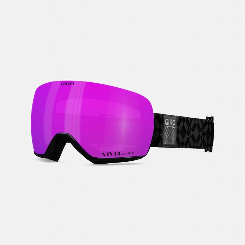 Giro Lusi Ski Goggles  Snowboard Goggles for Women  Black Limitless Strap with Vivid PinkVivid Infrared Lenses