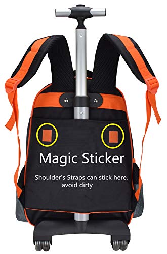 Meetbelify 3Pcs Rolling Backpack for Boys with Lunch Bag Pencil Case School Bags Wheeled Backpack - Image 4