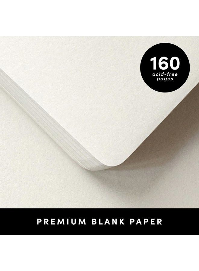 PAPERAGE Blank Journal Notebook, (Red), 160 Pages, Medium 5.7 inches x 8 inches - 100 GSM Thick Paper, Hardcover - Image 4