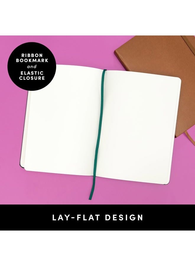 PAPERAGE Blank Journal Notebook, (Red), 160 Pages, Medium 5.7 inches x 8 inches - 100 GSM Thick Paper, Hardcover - Image 3