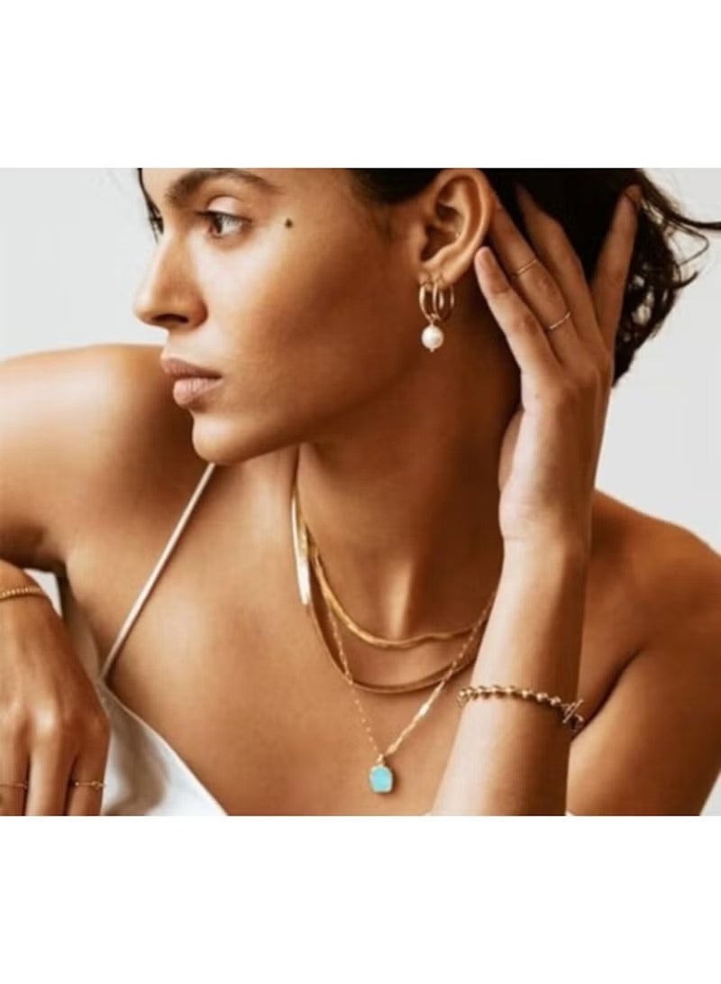 Huitich 36-Pair Gold Color Earring Set for Women – Mixed Hoops, Pearls & Stud Designs - Image 3