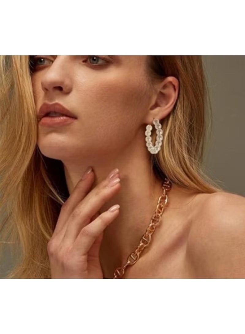 Huitich 36-Pair Gold Color Earring Set for Women – Mixed Hoops, Pearls & Stud Designs - Image 2