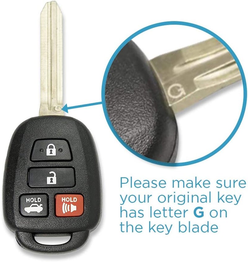 Keyless2Go ريموت مفتاح دخول بدون مفتاح بديل Keyless2Go لسيارة تويوتا كامري (2012-2014) - عبوة 2 - Image 4