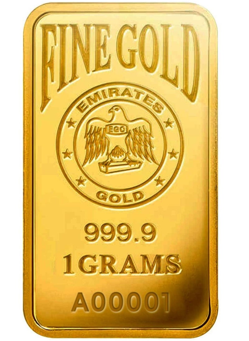 Emirates Gold EMIRATES GOLD 24 Karat (999.9) 1gm Gold Bar  - Image 1