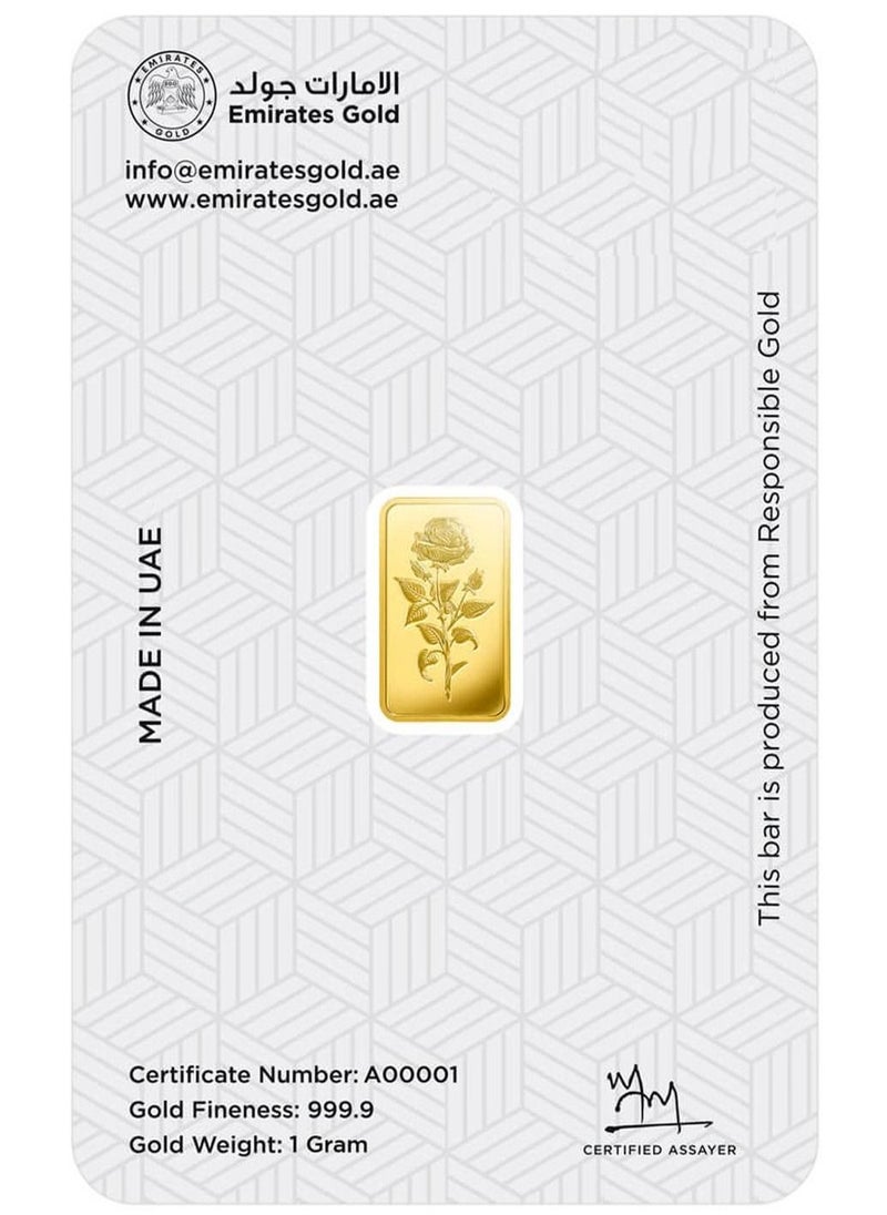 Emirates Gold EMIRATES GOLD 24 Karat (999.9) 1gm Gold Bar  - Image 3