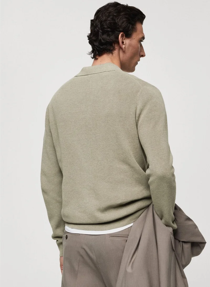 Mango Man Essential Polo Sweater