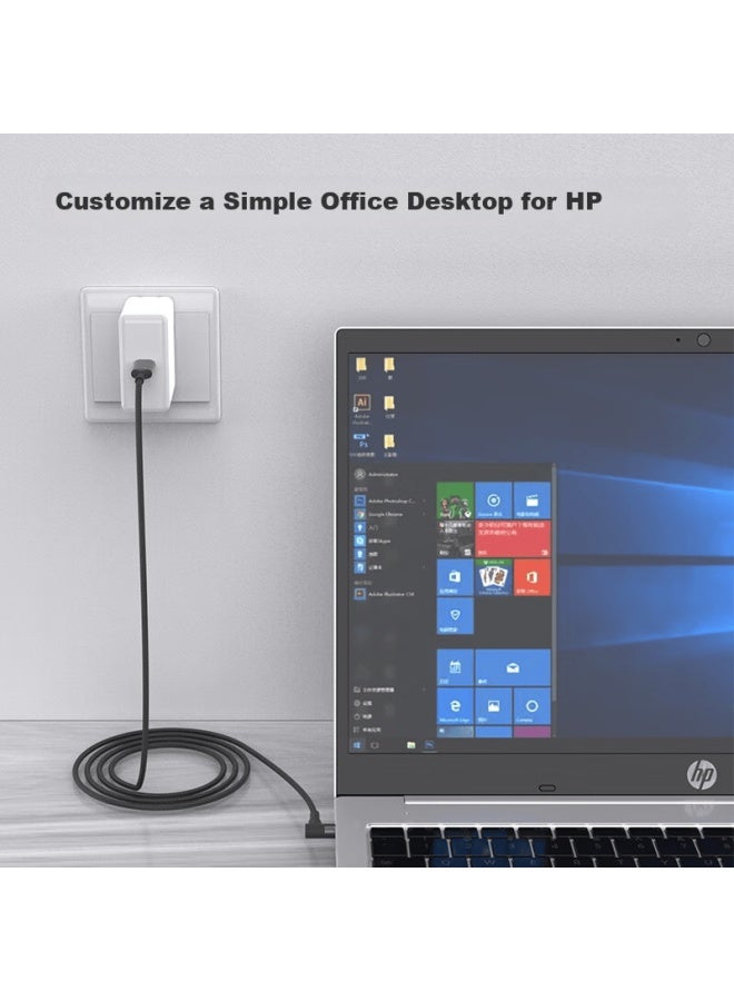 Delippo Hp Laptop Power Cord 100w, Computer Charger Cable, 19v 4.74a/4.62a, Small Port With Pin, Suitable For Tpn-i119/c125 Q117 M4/15 - Image 2