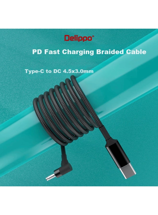 Delippo Hp Laptop Power Cord 100w, Computer Charger Cable, 19v 4.74a/4.62a, Small Port With Pin, Suitable For Tpn-i119/c125 Q117 M4/15 - Image 1