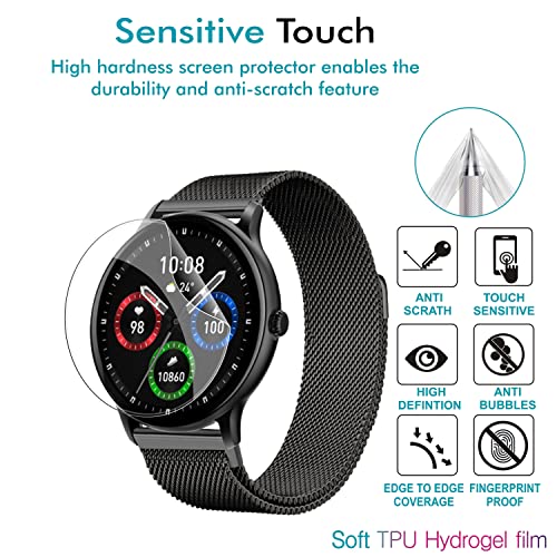 Wisely Tempered Glass |Pack 3pcs| For Fire Boltt Phoenix Ultra Smartwatch Screen Guard Scratch Guard Full Screen Protector Compatible For Fireboltt Phoenix Ultra 1.39"-Flexible-Hd-Bubble-Free(Phoenix Ultra,Pack Of 3) - Image 2