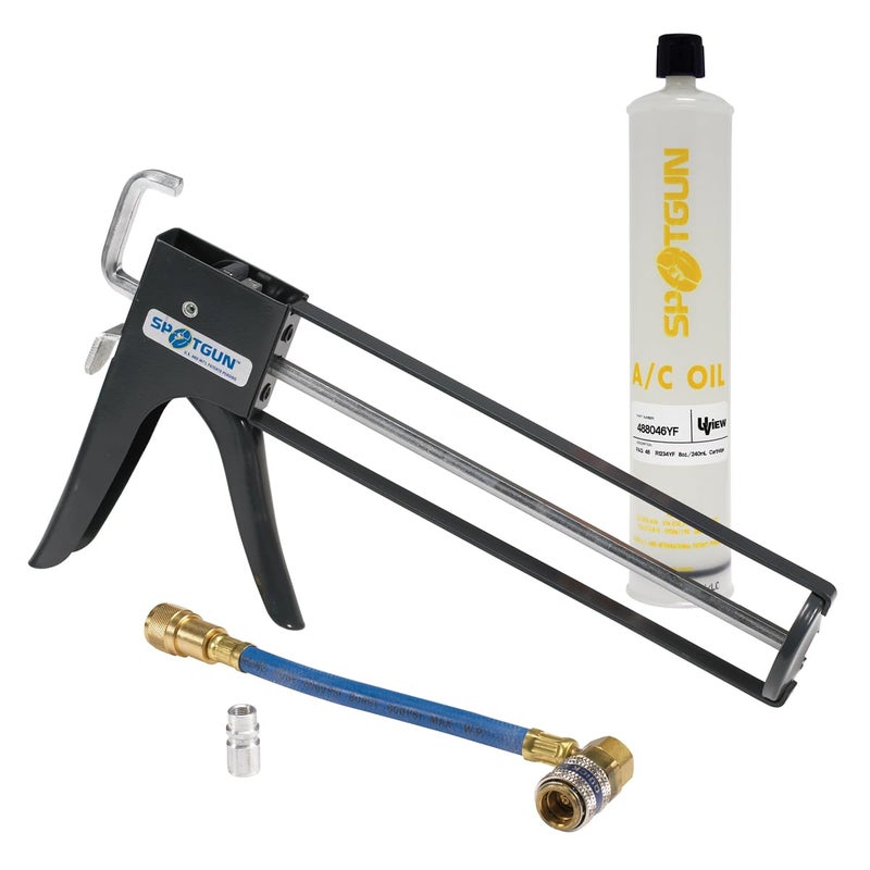 UView 481500YF Spotgun HFO Automotive Air Conditioner Oil Injection Kit for R-1234yf A/C Systems, Includes Injector with R1234yf Hose Adapter Assembly, PAG 46 HFO Oil 8oz Cartridge, and Fitted Insert - Image 4