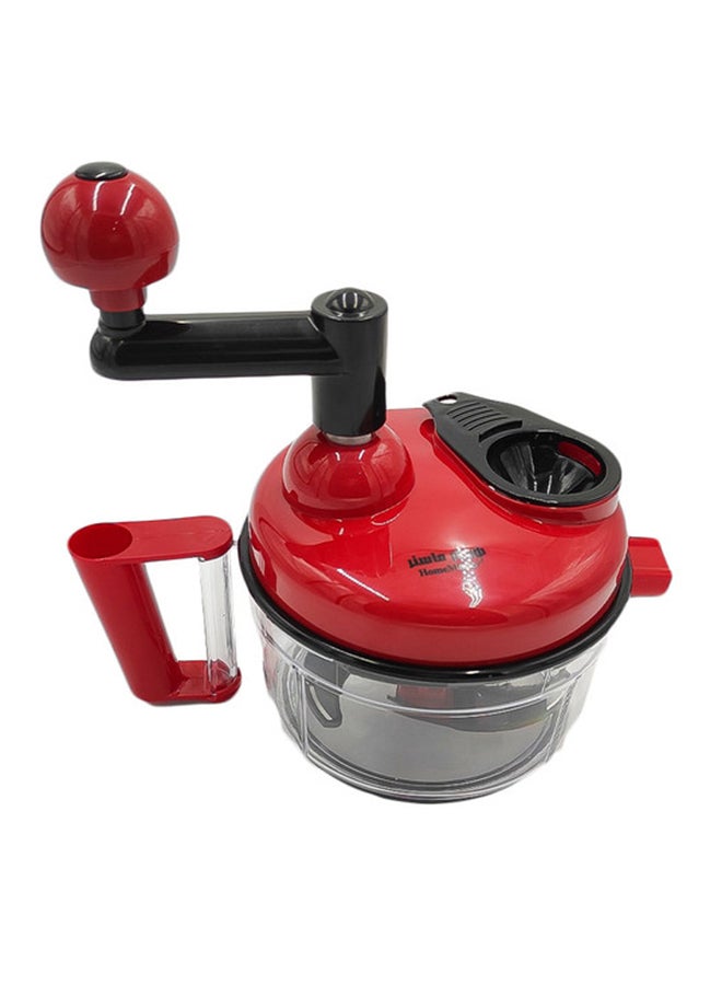 Home Master Vegetable Chopper Handheld Manual Cutter Clear Red Black for Kitchen Food Prep Home Use - Image 1