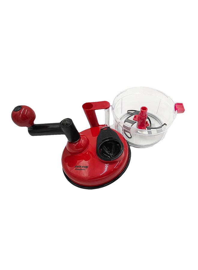 Home Master Vegetable Chopper Handheld Manual Cutter Clear Red Black for Kitchen Food Prep Home Use - Image 2
