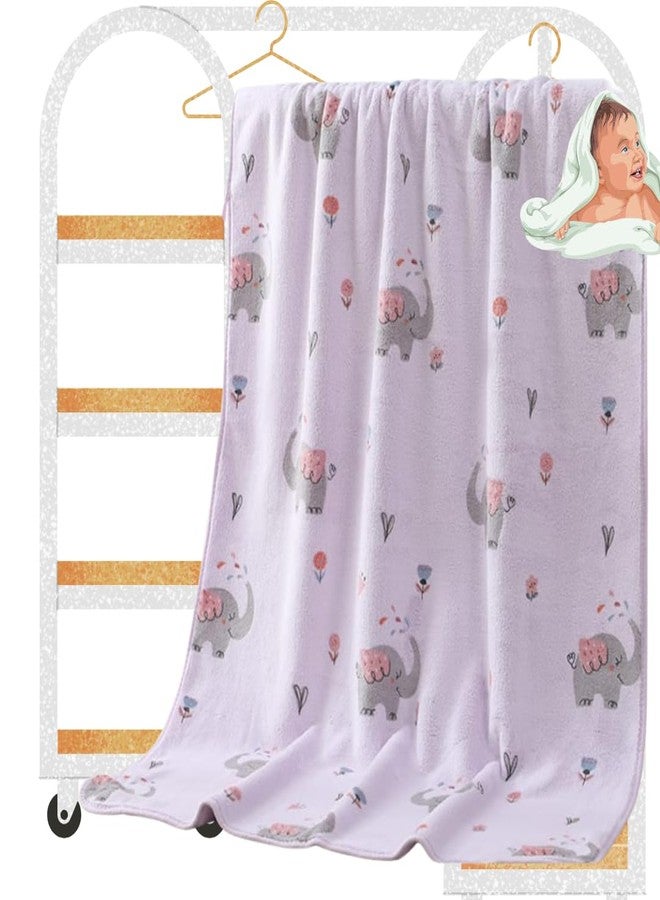 TEDDYIFY Baby Luxury Coral Fleece Bath Towel for Kids, Ultra Soft, Warm, and Absorbent. Baby Essentials Bath Towels, Cute Unisex Cover for Girls and Boys (Pack of 1 Towel, Medium) - Image 1