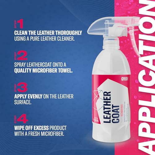 Gyeon Leather Coat Car Leather Protector Invisible Hydrophobic Ceramic Coating for Upholstery Interior UV Protection Stain Repellent Easy Dye Removal Durable Leather Shield Detailer - Image 5