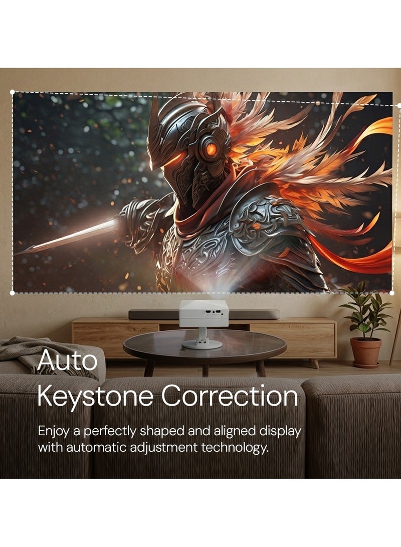 وونكت بروجيكتور ميني ذكي بدقة HD مع WiFi 6 وBluetooth 5.4، أندرويد 12، 200 لومن ANSI، دعم فك تشفير 4K، تصحيح تلقائي و4D، زوم رقمي، HDMI/USB، بروجيكتور مسرح منزلي محمول - Image 5