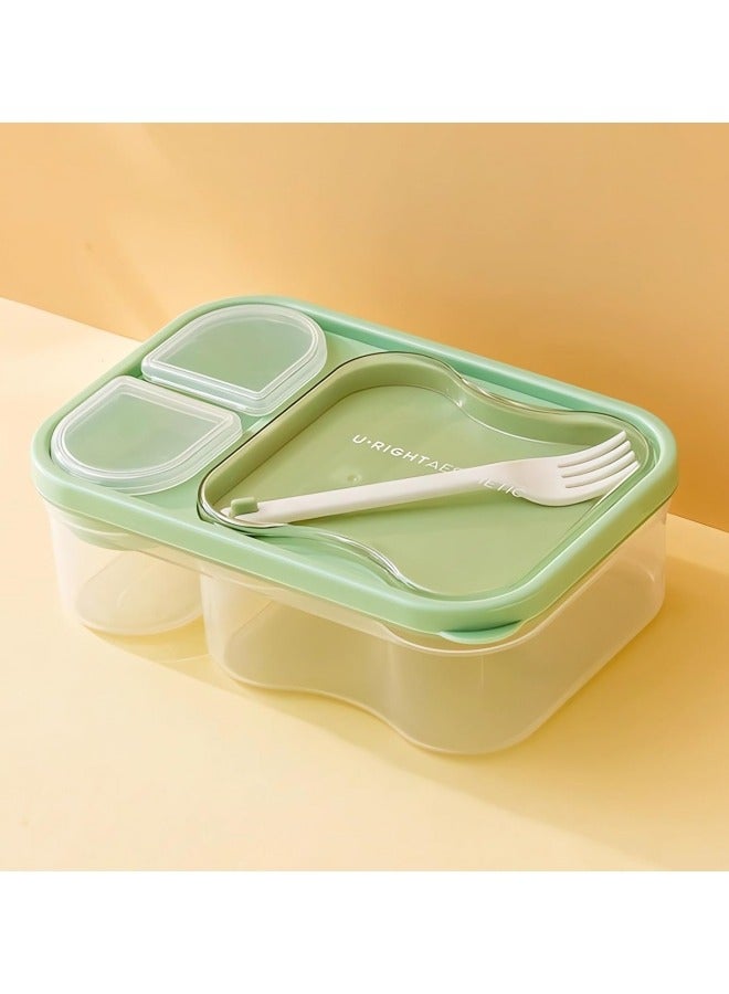 جيجيرو صندوق غداء للأطفال في المدرسة، صندوق غداء بينتو بلاستيكي، صندوق غداء قابل لإعادة الاستخدام للأطفال، 800 مل - Image 1