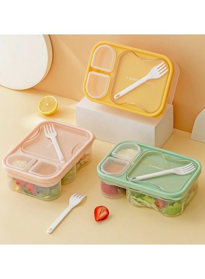 جيجيرو صندوق غداء للأطفال في المدرسة، صندوق غداء بينتو بلاستيكي، صندوق غداء قابل لإعادة الاستخدام للأطفال، 800 مل - Image 3