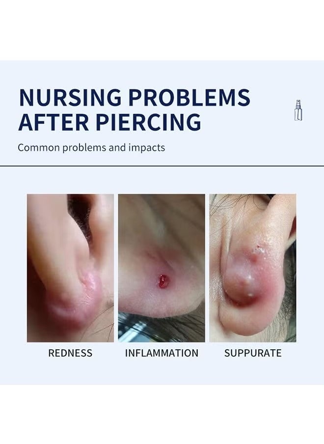 MELAO - Piercing Aftercare Spray，Piercing Bump Solution，Keloid Shrinking for Ear，Belly， Nose，Piercing Aftercare， All Natural and Gentle Ingredients （60ml） - Image 1